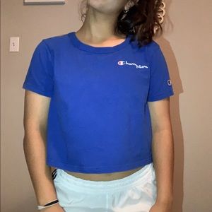 Champion Crop Tee (Script Logo)